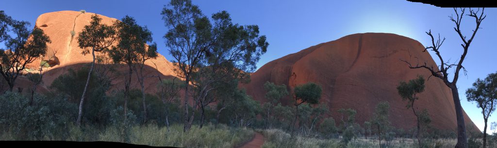 The different features of Uluru mentioned canbe clearly seen in this picture